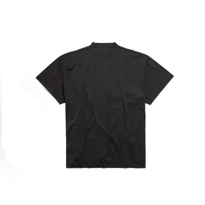 New Black Letter Logo Print Graphic Tee, Crew Neck Short Sleeve T-Shirt