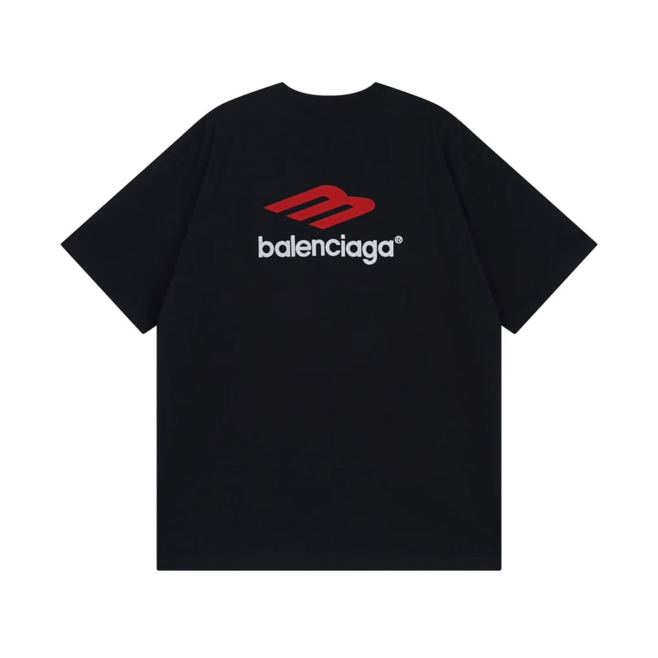 New Black Jersey Knit T-Shirt, Crew Neck Short Sleeve Loose Fit Casual Tee