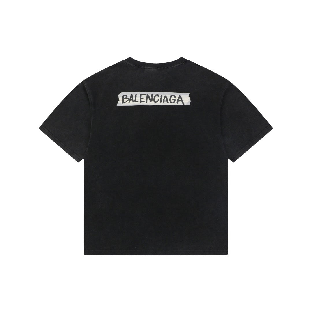 New Black Vintage Logo Graphic T-Shirt, Jersey Knit Short Sleeve Casual Tee