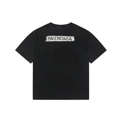 New Black Vintage Logo Graphic T-Shirt, Jersey Knit Short Sleeve Casual Tee